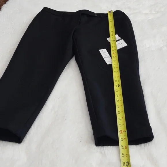 White House Black Market Black Slim Crop Pants, Size 10. - Picture 10 of 16